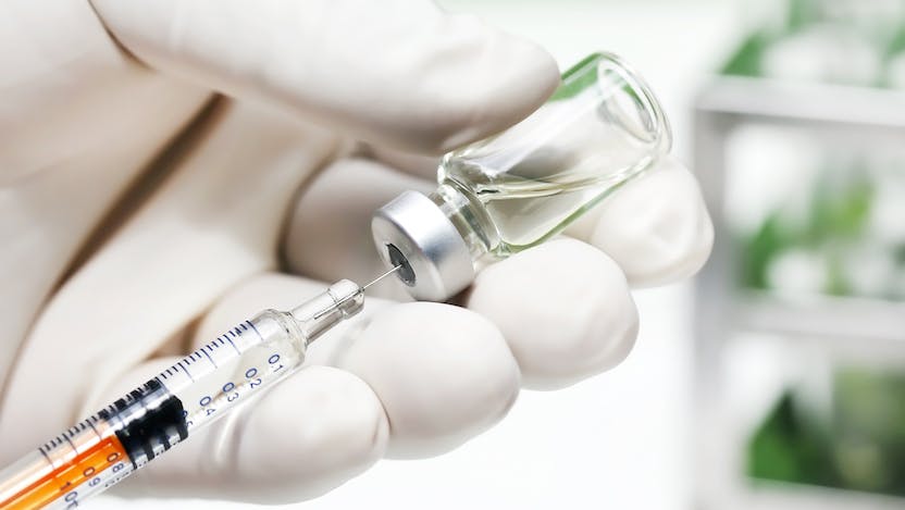 Buprenorphine syringe and vial