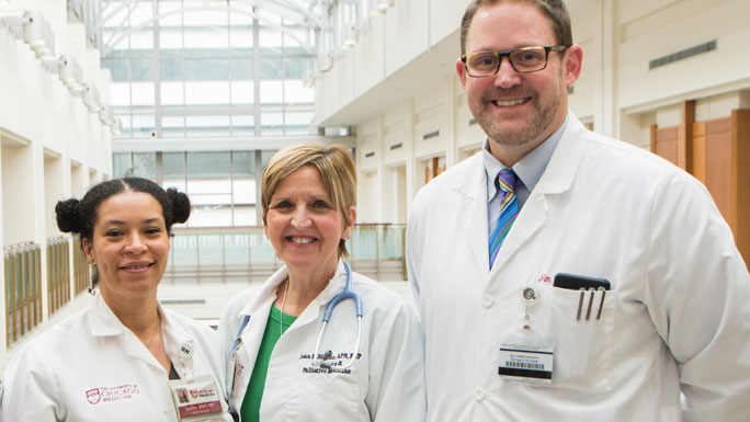 Geriatric oncology team, including James Wallace, MD, Joan Bigane, RN, and Selina Chow, RN