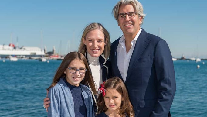 Jacelyn Walsh, CAR T-cell therapy patient, and family