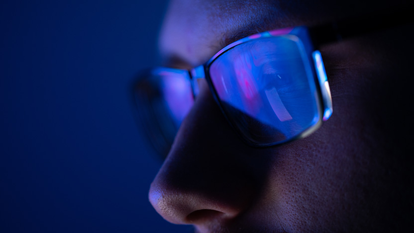glasses against blue light
