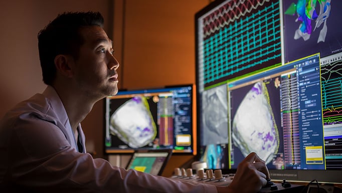 Roderick Tung, MD, at work.