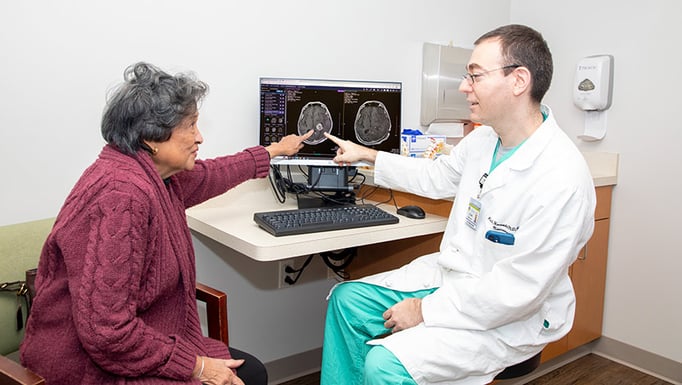 Edna Teodor and neurosurgeon, Peleg Horowitz, MD, PhD