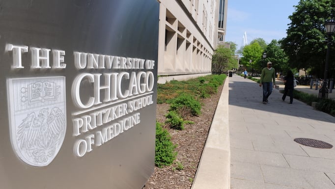 Pritzker School of Medicine sign