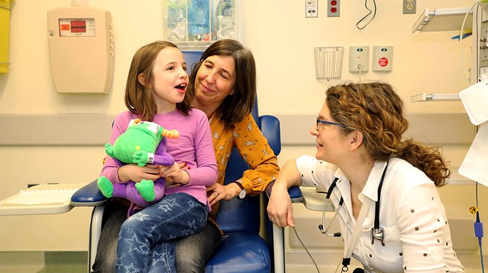 Christina Ciaccio with a patient
