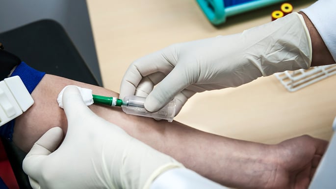 Taking a blood sample