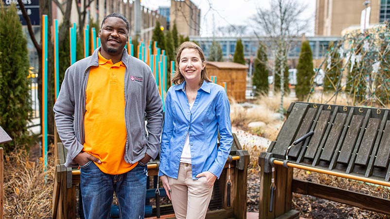 Sarah and Daru doing well several weeks after their triple organ transplant surgeries