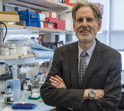 Ralph R. Weichselbaum, MD, in a lab