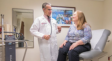 Dr. Russell Cohen with an IBD patient