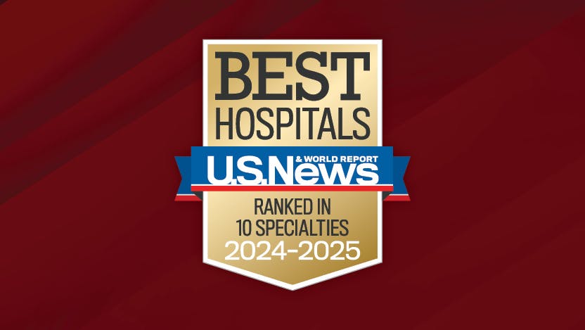 Illustrated Best Hospitals Badge from US News 2024-2025