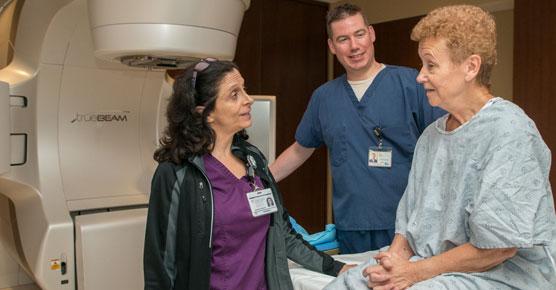 patient and radiation oncology staff at UChicago Medicine Orland Park