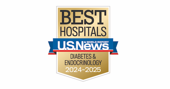 USNEWS Diabetes & Endocrinology badge 2024-2025