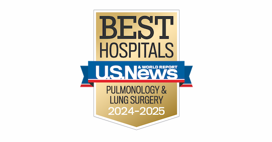 USNEWS Pulmonology & Lung Surgery badge 2024-2025