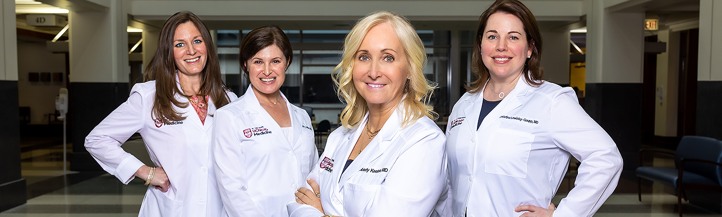 Urogynecologists Dr. Margaret Mueller, Dr. Sarah Collins, Dr. Kimberly Kenton and Dr. Christina Lewicky-Gaupp