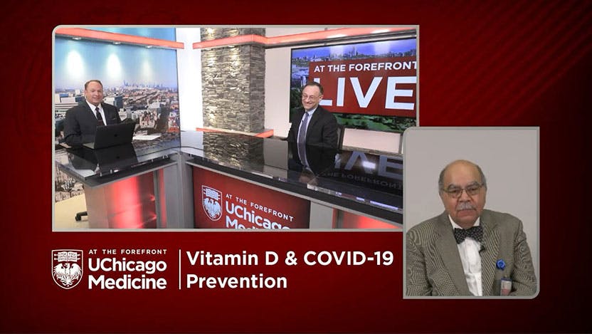 Vitamin D and COVID-19 prevention panelists Dr. David Meltzer and Dr. Raphael Lee
