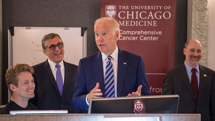 President Joe Biden at Cancer Moonshot event in 2016