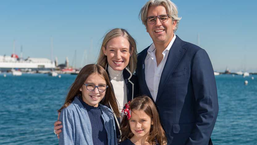 Jacelyn Walsh, CAR T-cell therapy patient, and family