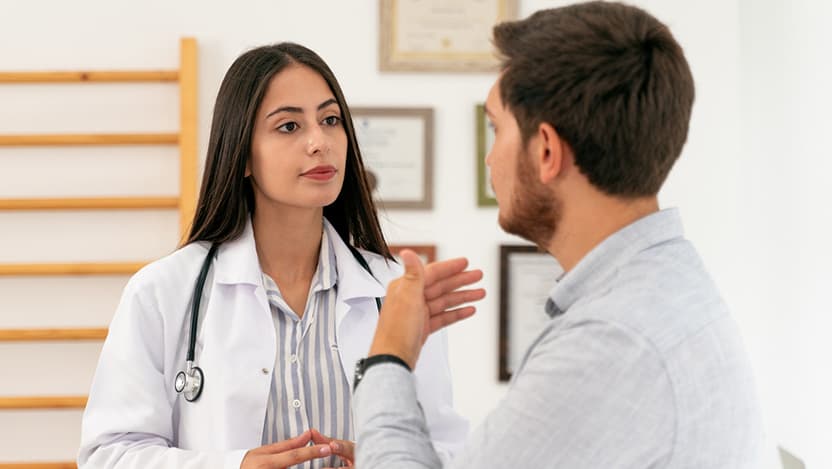 A doctor with a patient