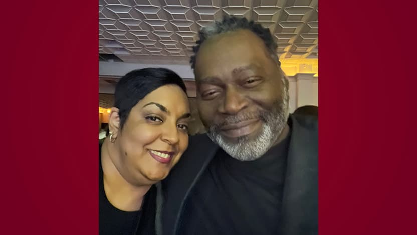 Michelle Tucker, pictured here with her husband, has been symptom-free from MS for more than a year.