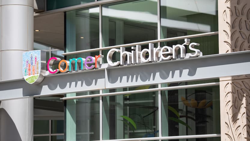 Comer Children's exterior sign