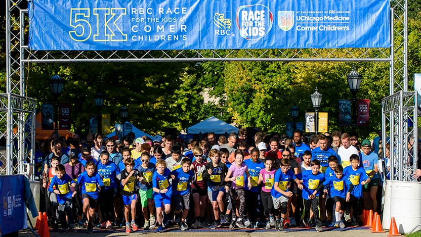 Participants line up for the 2019 RBC Race for the Kids, one of two major fundraising events held every year by the Comer Development Board.