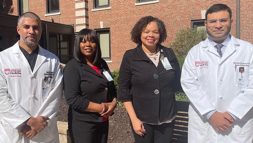 Syed Quadri, MD, Joi Creach, LPN, Eleanor Williams and Mohammed Ilyas Ahmed Khan, MD