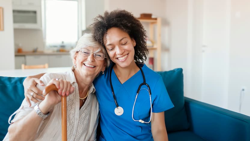 patient and health care worker