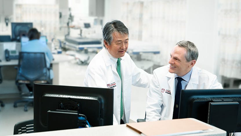 Dr. John Fung and Dr. Michael Charlton, leaders of the UChicago Medicine Transplant Institute