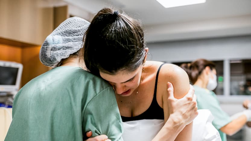 Midwife and patient birthing - University of Chicago Medicine