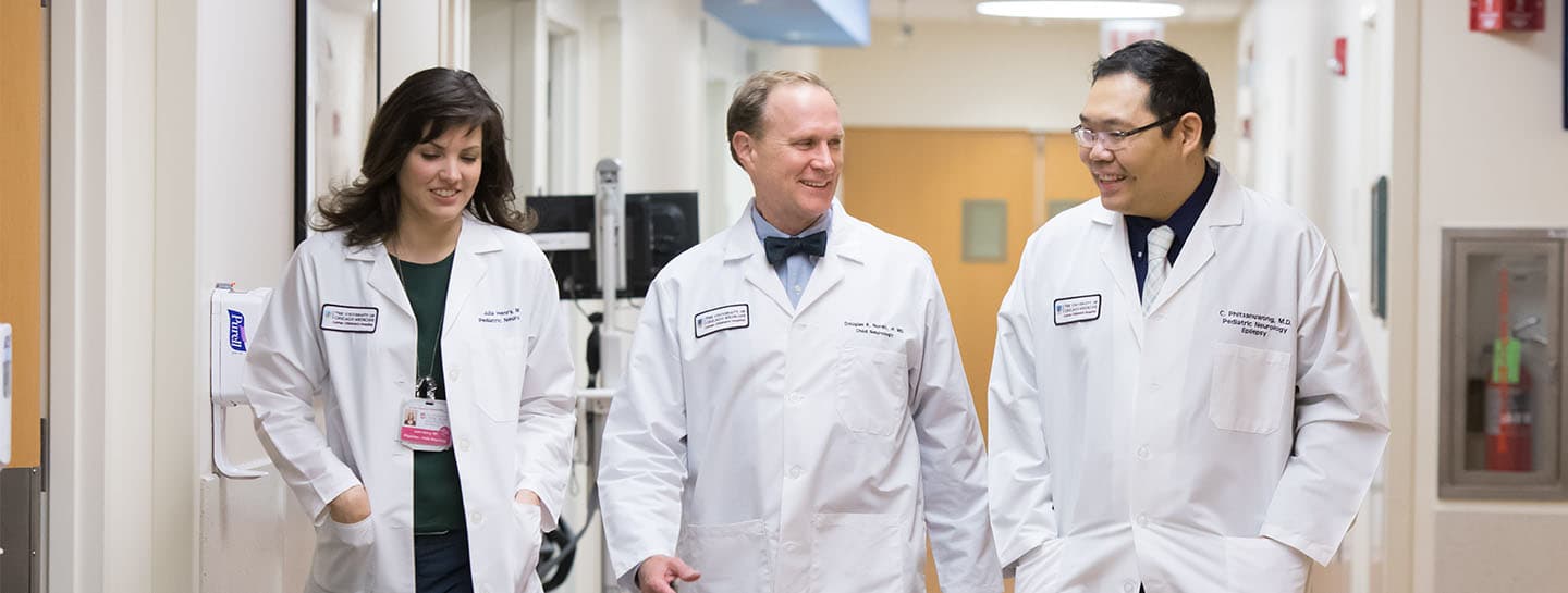 Image of pediatric neurologists Dr. Henry, Nordli and Phitsanuwong