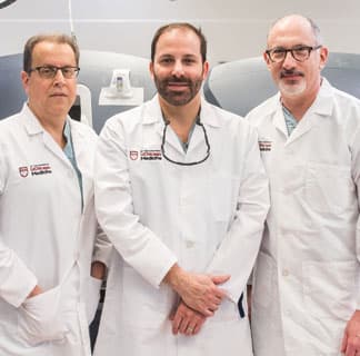 surgical oncologists Mitchell Posner, Kevin Roggin and Jeffrey Matthews