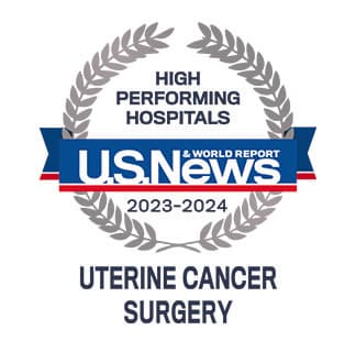 A high-performing hospital for uterine cancer surgery, according to US News and World Report