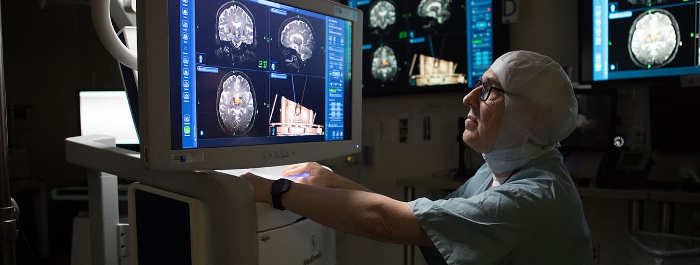 Dr. Warnke in the OR at the Center for Care and Discovery
