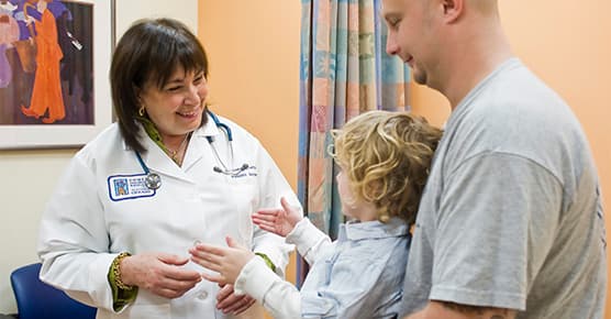 Dr. Loeff with patient