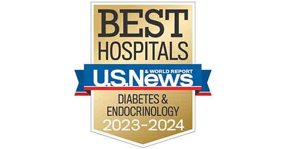 USNWR diabetes and endocrinology badge