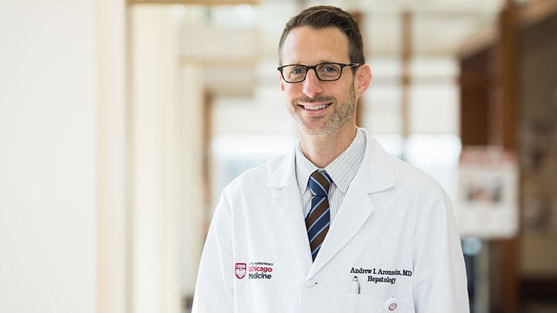 Portrait of Dr. Andrew Aronsohn, liver disease specialist